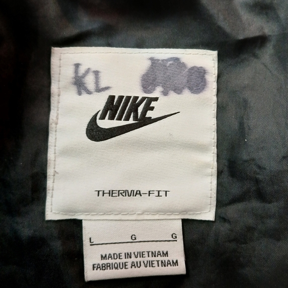 #0281 Mens Black Nike Therma-Fit Zip-Up Jacket Size Large - Picture 7 of 14